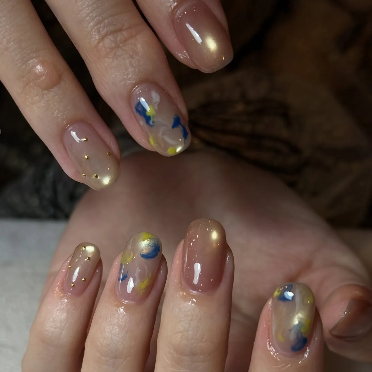 お持ち込みデザインでニュアンス5本アート~‼︎